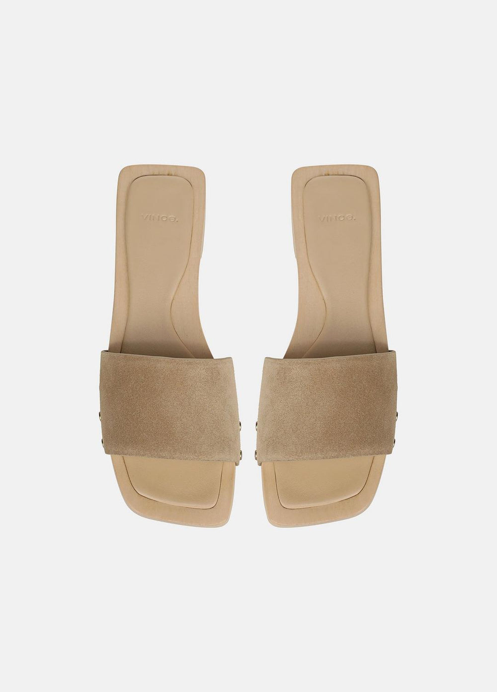 Barbara Suede Slide Sandal in Sandals - WHEAT | VINCE Women