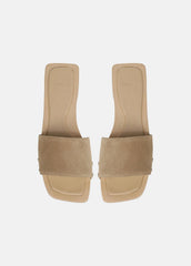 Barbara Suede Slide Sandal in Sandals - WHEAT | VINCE Women