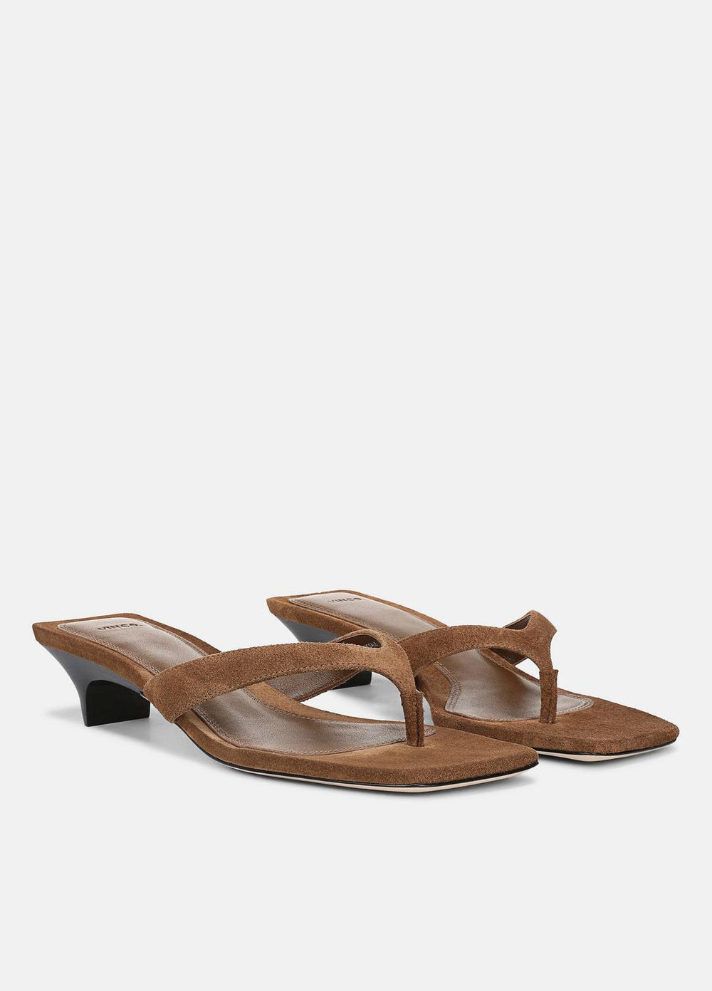 San Juan Suede Heeled Thong Sandal in Sandals - ELMWOOD | VINCE Women