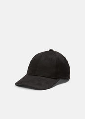 Leather-Trim Cashmere Baseball Cap in Scarves & Hats - BLACK | VINCE Women