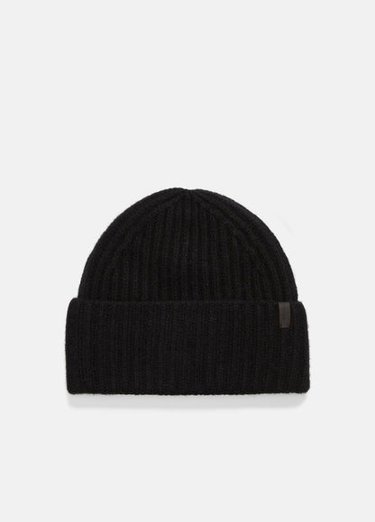 Plush Cashmere Chunky-Knit Beanie in Scarves & Hats - BLACK | VINCE Women