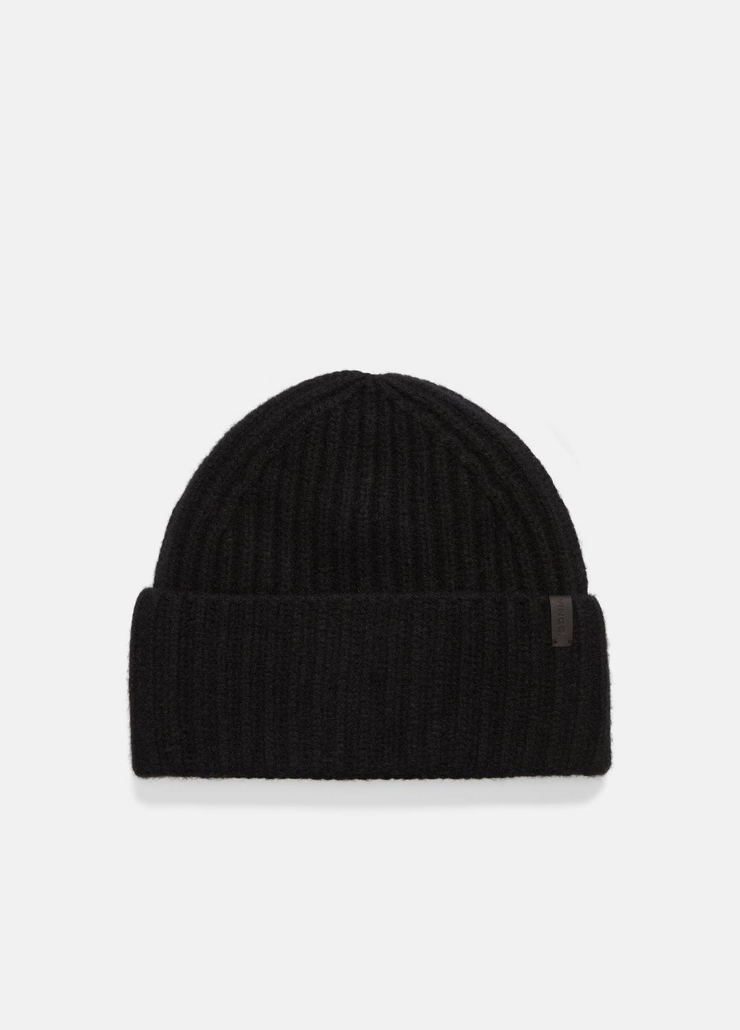 Plush Cashmere Chunky-Knit Beanie in Scarves & Hats - BLACK | VINCE Women