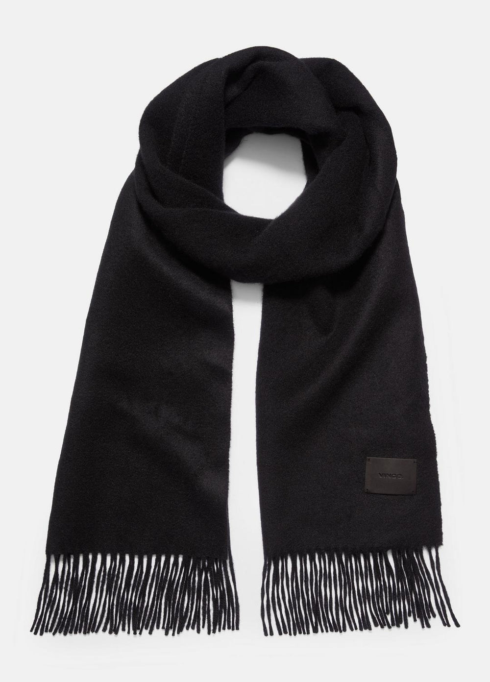 Double-Face Cashmere Scarf in Scarves & Hats - BLACK | VINCE Women