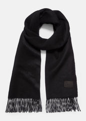Double-Face Cashmere Scarf in Scarves & Hats - BLACK | VINCE Women