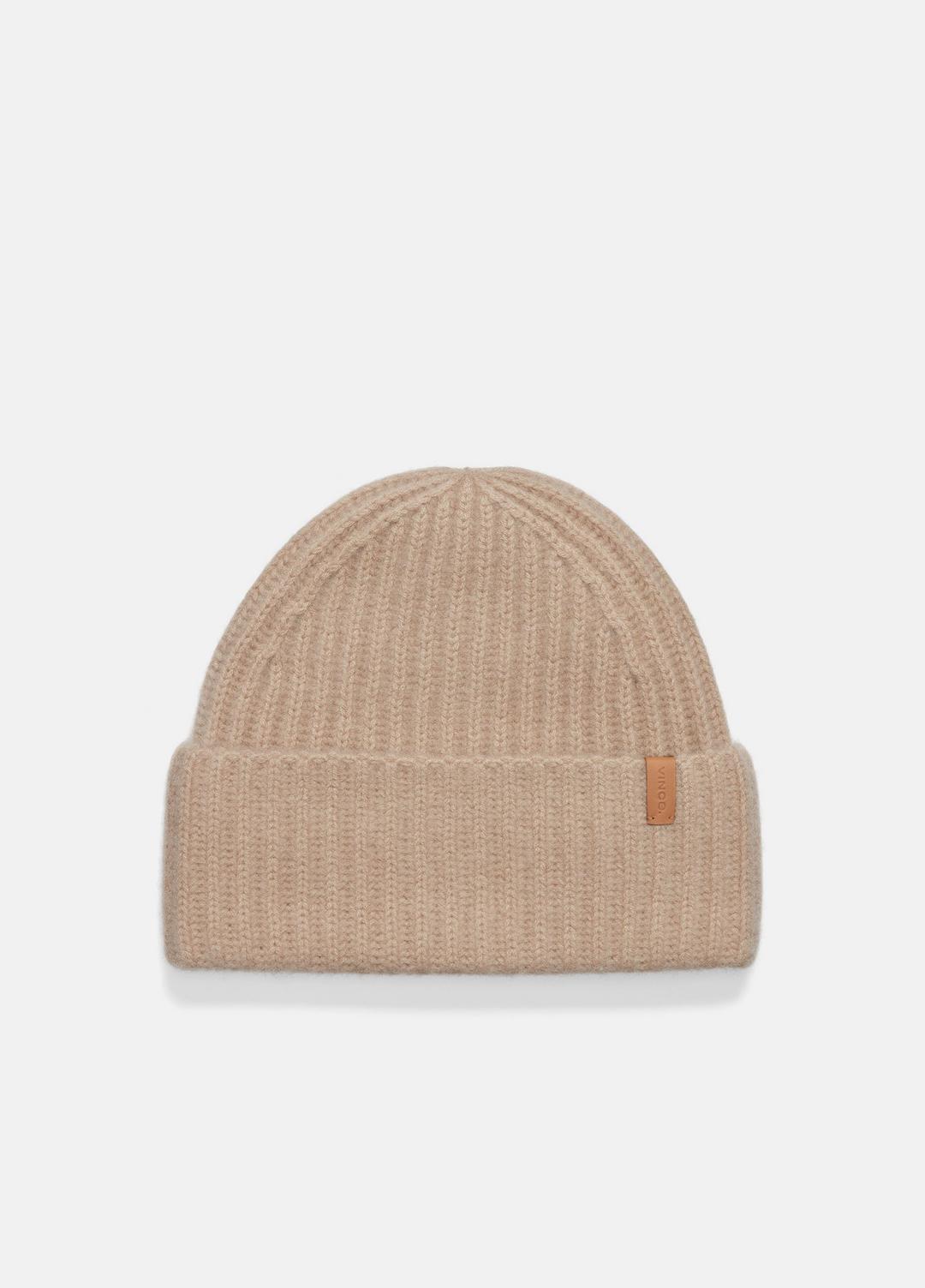 Plush Cashmere Chunky-Knit Beanie in Scarves & Hats - CAMEL | VINCE Women