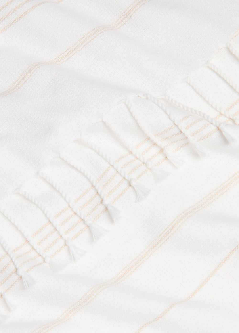 Stripe Cotton-Cashmere Wrap in Scarves & Hats - WHITE/TUSK | VINCE Women