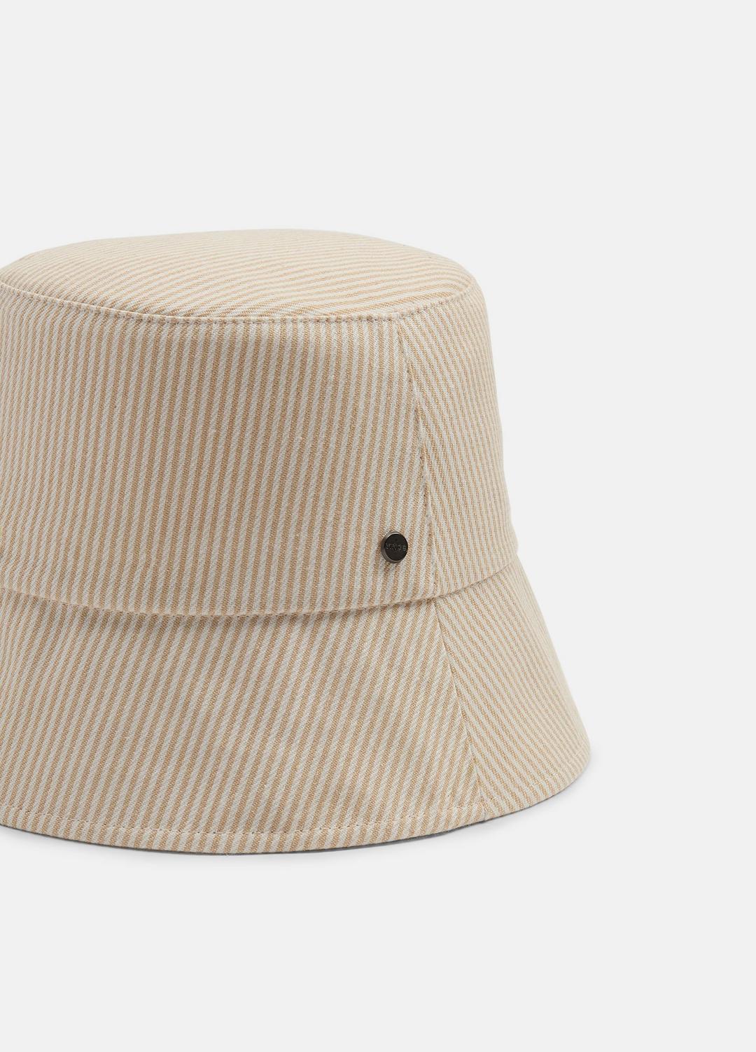 Stripe Cotton Canvas Bucket Hat in Scarves & Hats - TUSK | VINCE Women
