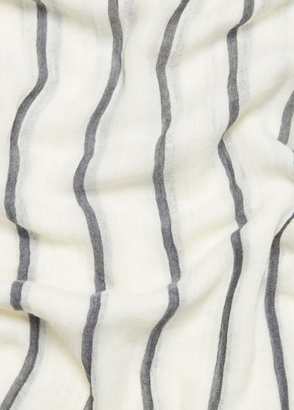 Cotton Gauze Awning Stripe Scarf in Scarves & Hats - PAPYRUS/COASTAL BLUE | VINCE Women