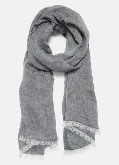 Cotton Gauze Bi-Color Scarf in Scarves & Hats - PAPYRUS/COASTAL BLUE | VINCE Women