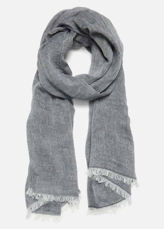 Cotton Gauze Bi-Color Scarf in Scarves & Hats - PAPYRUS/COASTAL BLUE | VINCE Women