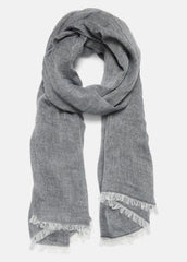 Cotton Gauze Bi-Color Scarf in Scarves & Hats - PAPYRUS/COASTAL BLUE | VINCE Women