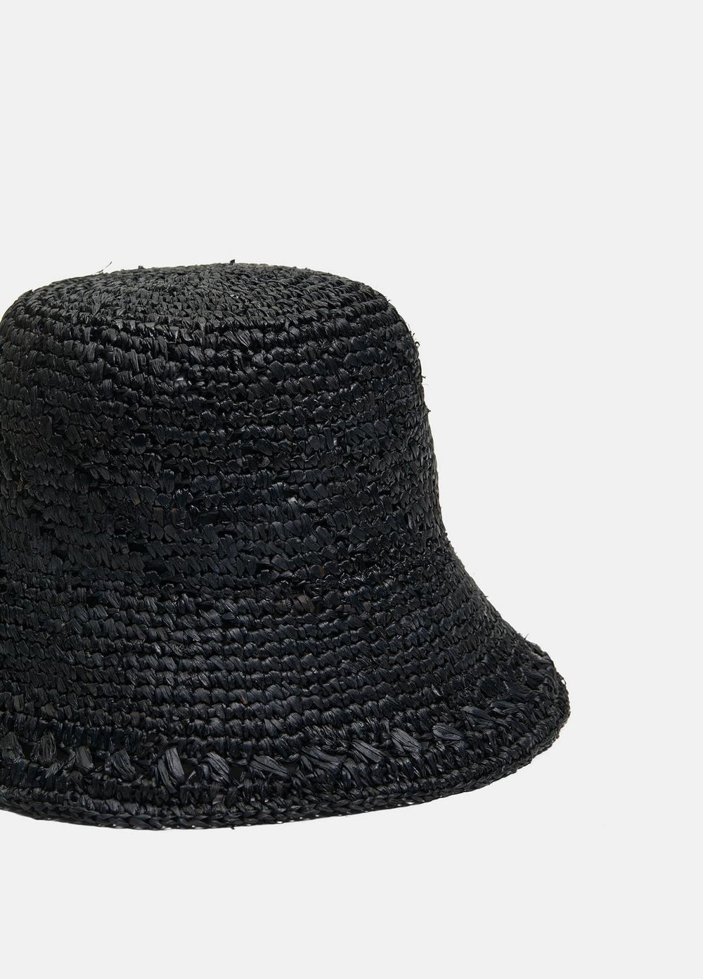 Straw Bucket Hat in Scarves & Hats - BLACK | VINCE Women