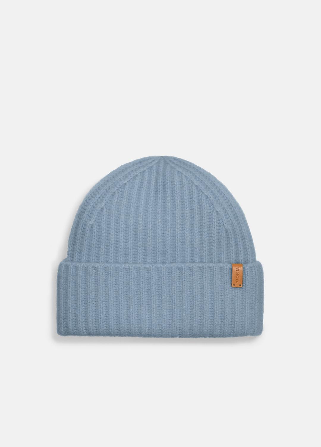 Plush Cashmere Chunky-Knit Beanie in Scarves & Hats - AMALFI BLUE | VINCE Women