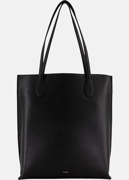 Athene Nappa Leather Tote in Handbags - BLACK | VINCE Women