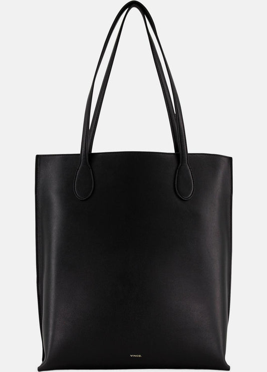 Athene Nappa Leather Tote in Handbags - BLACK | VINCE Women