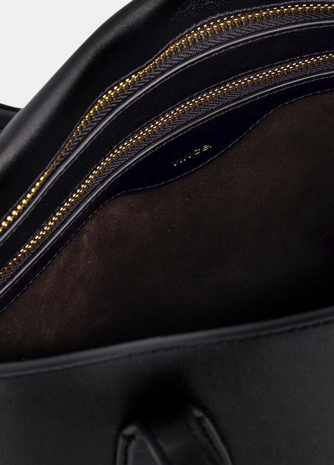 Athene Nappa Leather Tote in Handbags - BLACK | VINCE Women