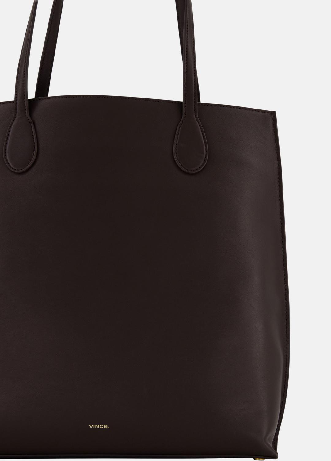 Athene Nappa Leather Tote in Handbags - CACAO | VINCE Women