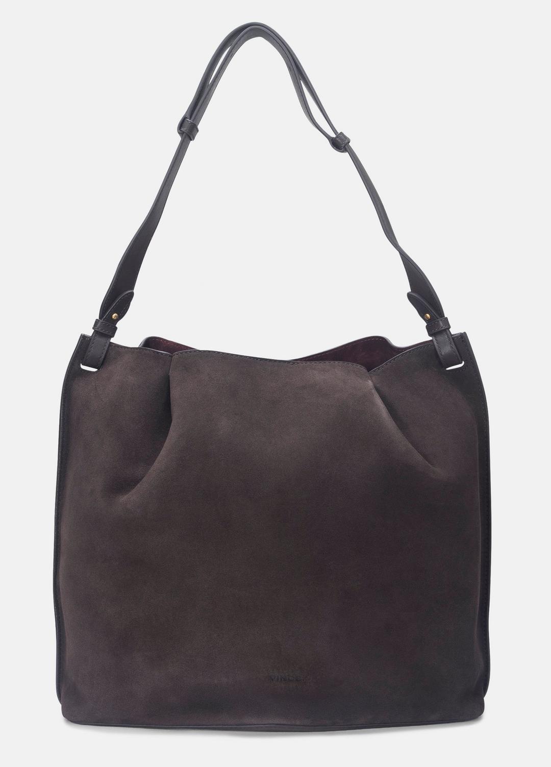 Ava Leather Bucket Bag in Handbags - CACAO | VINCE Women