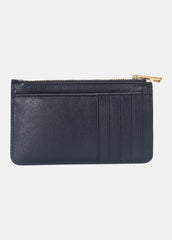 Leather Zip-Top Card Case in Handbags - BLACK | VINCE Women