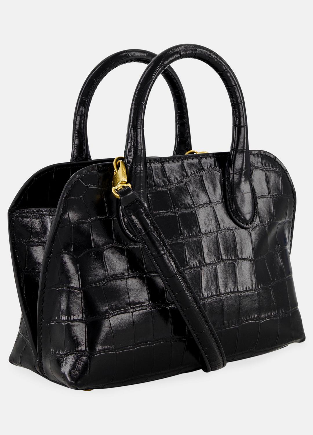 Delphine Croc-Embossed Leather Mini Bag in Matching Sets - BLACK | VINCE Women