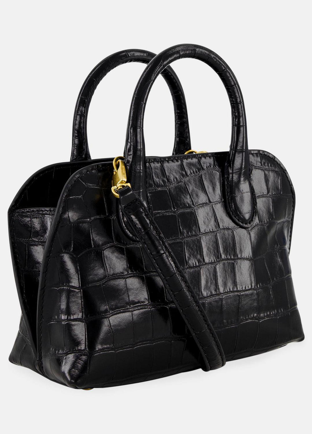 Delphine Croc-Embossed Leather Mini Bag in Matching Sets - BLACK | VINCE Women