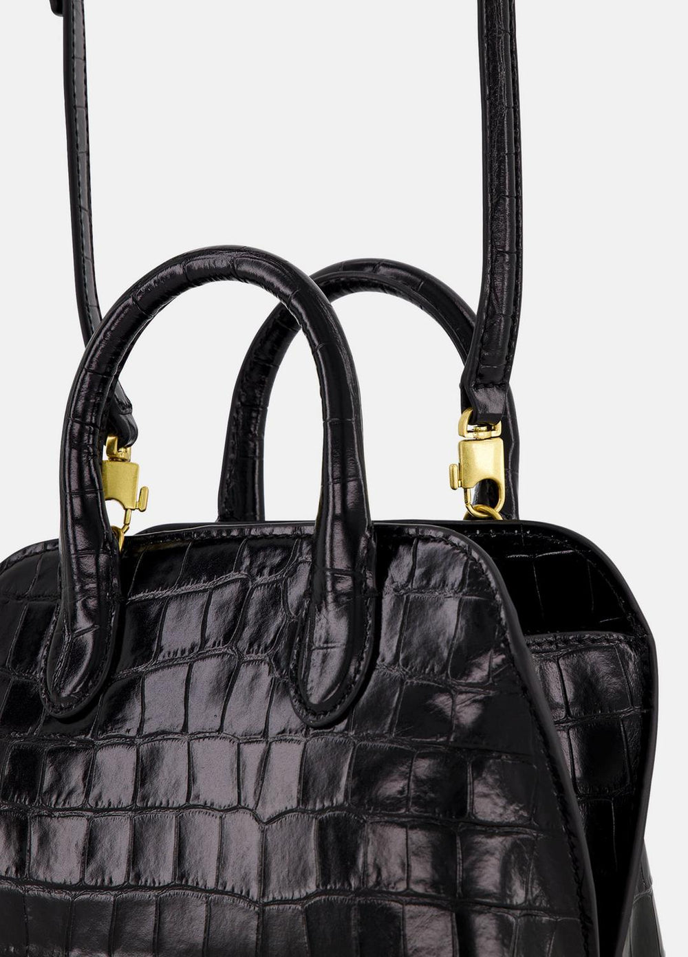 Delphine Croc-Embossed Leather Mini Bag in Matching Sets - BLACK | VINCE Women
