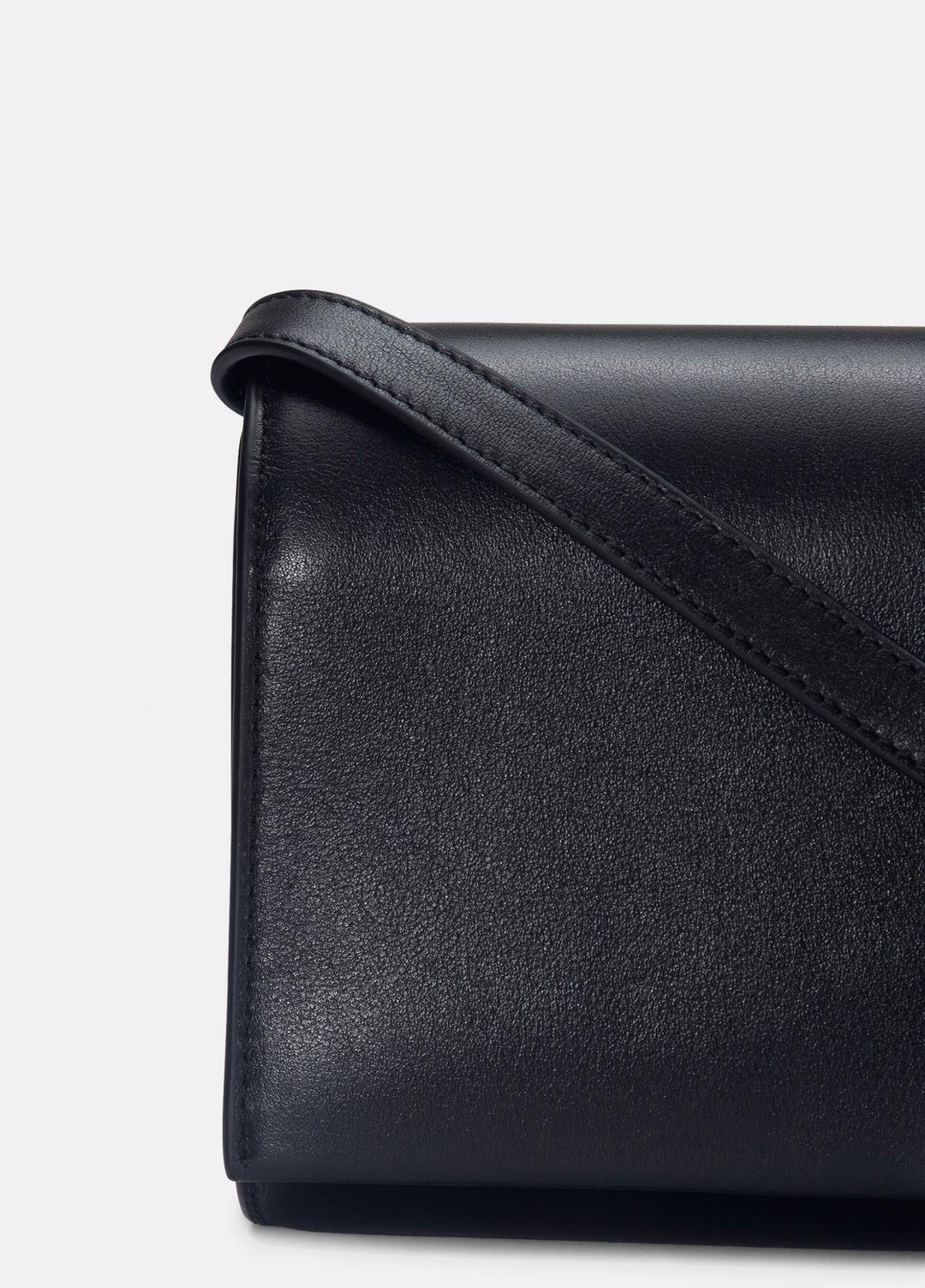 Leather Crossbody Wallet in Handbags - BLACK | VINCE Women