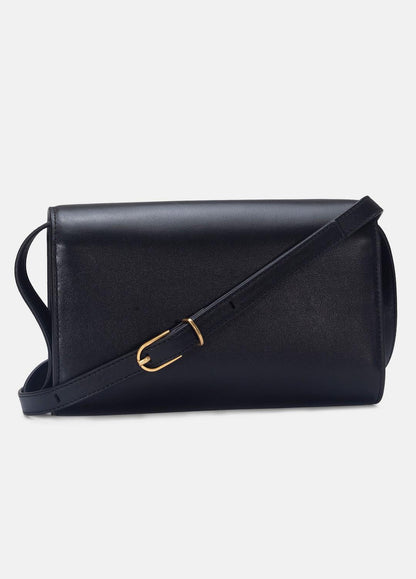 Leather Crossbody Wallet in Handbags - BLACK | VINCE Women