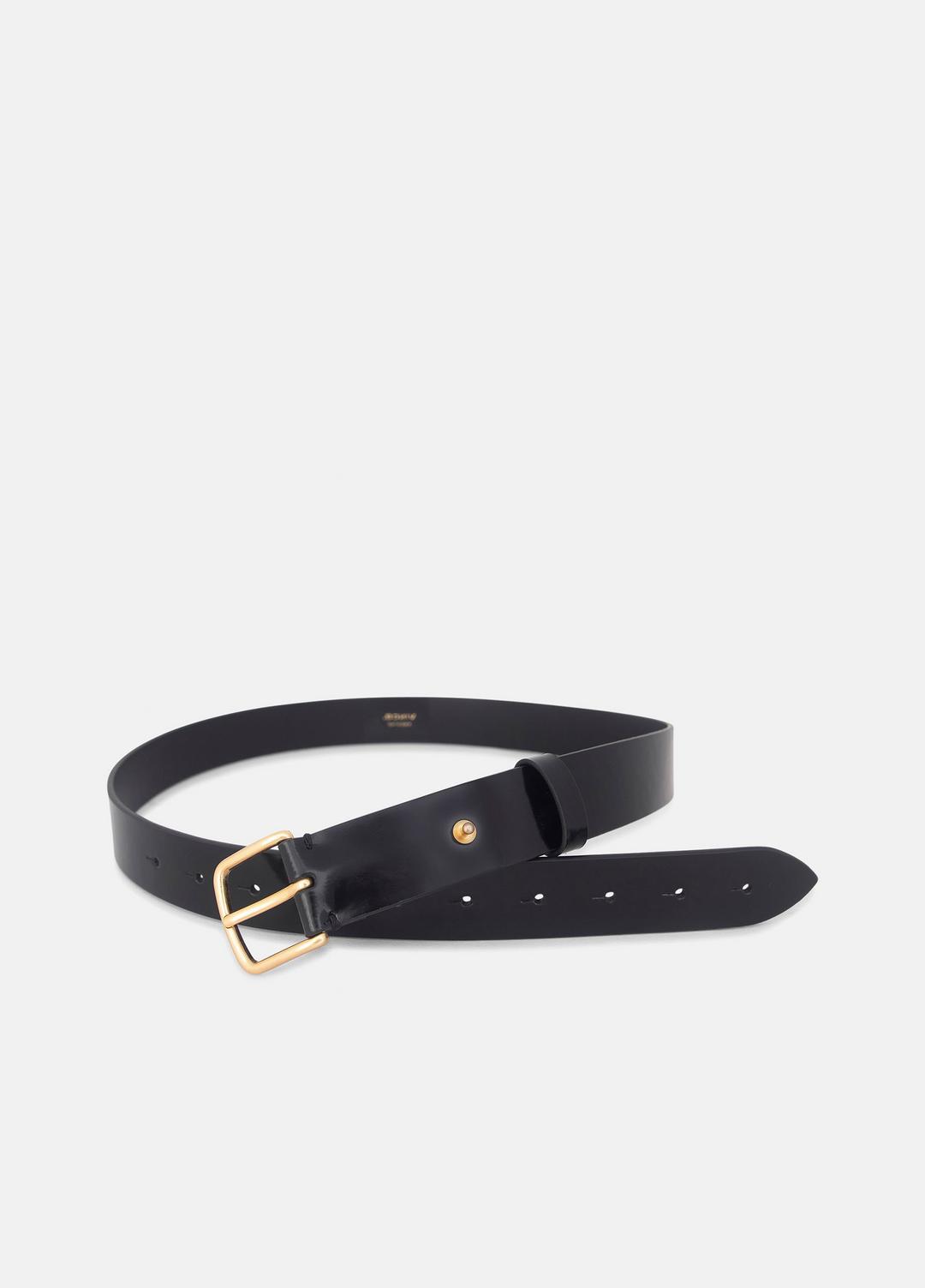 Women's 32mm Smooth Leather Belt in Belts - BLACK | VINCE Women