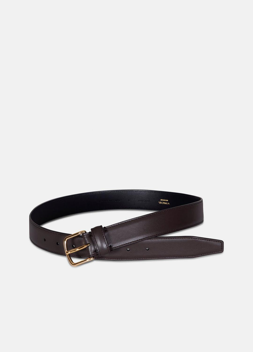Women’s 32mm Stitched Leather Belt in Belts - CACAO BROWN | VINCE Women
