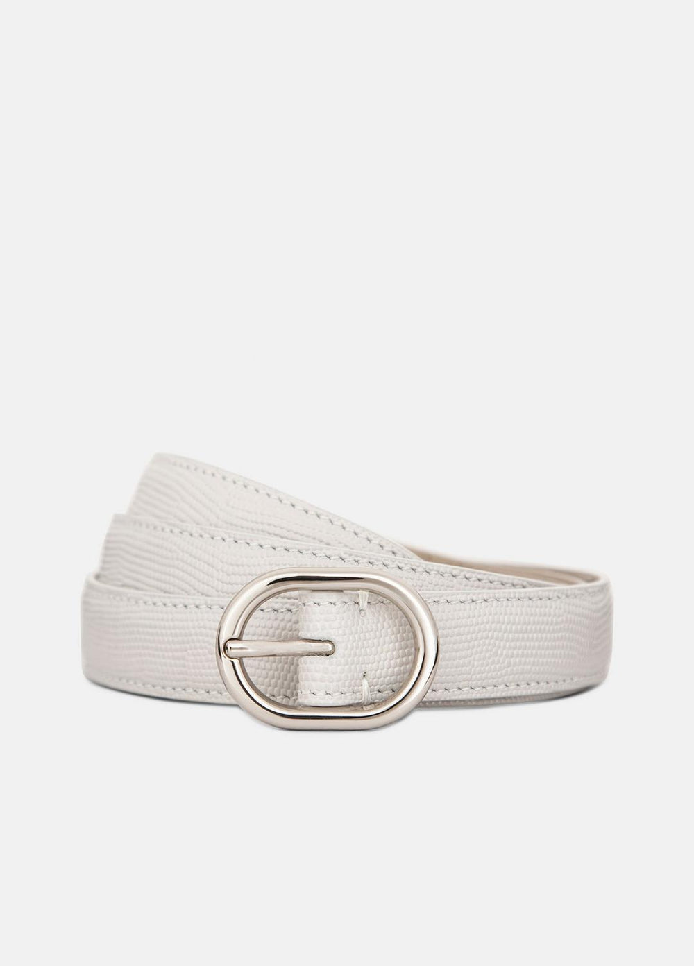 Women’s 20mm Stitched Lizard-Embossed Leather Belt in Belts - HORCHATA | VINCE Women