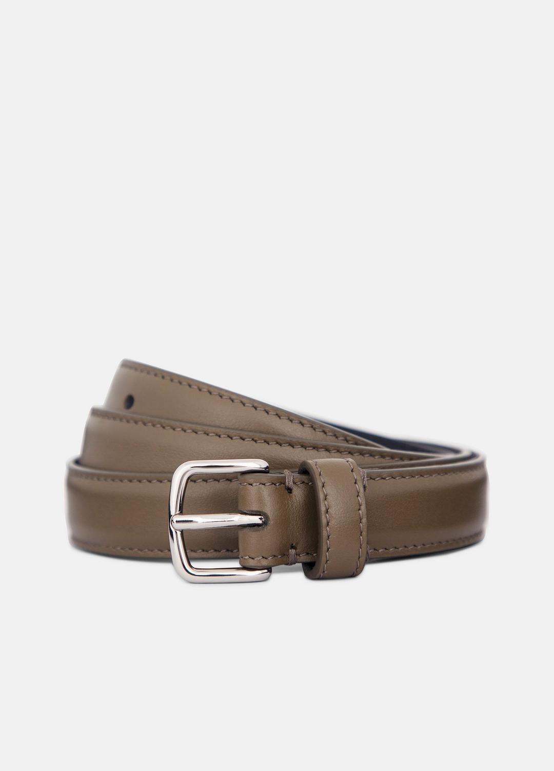 Women’s 20mm Stitched Leather Belt in Belts - HAZEL VINE | VINCE Women