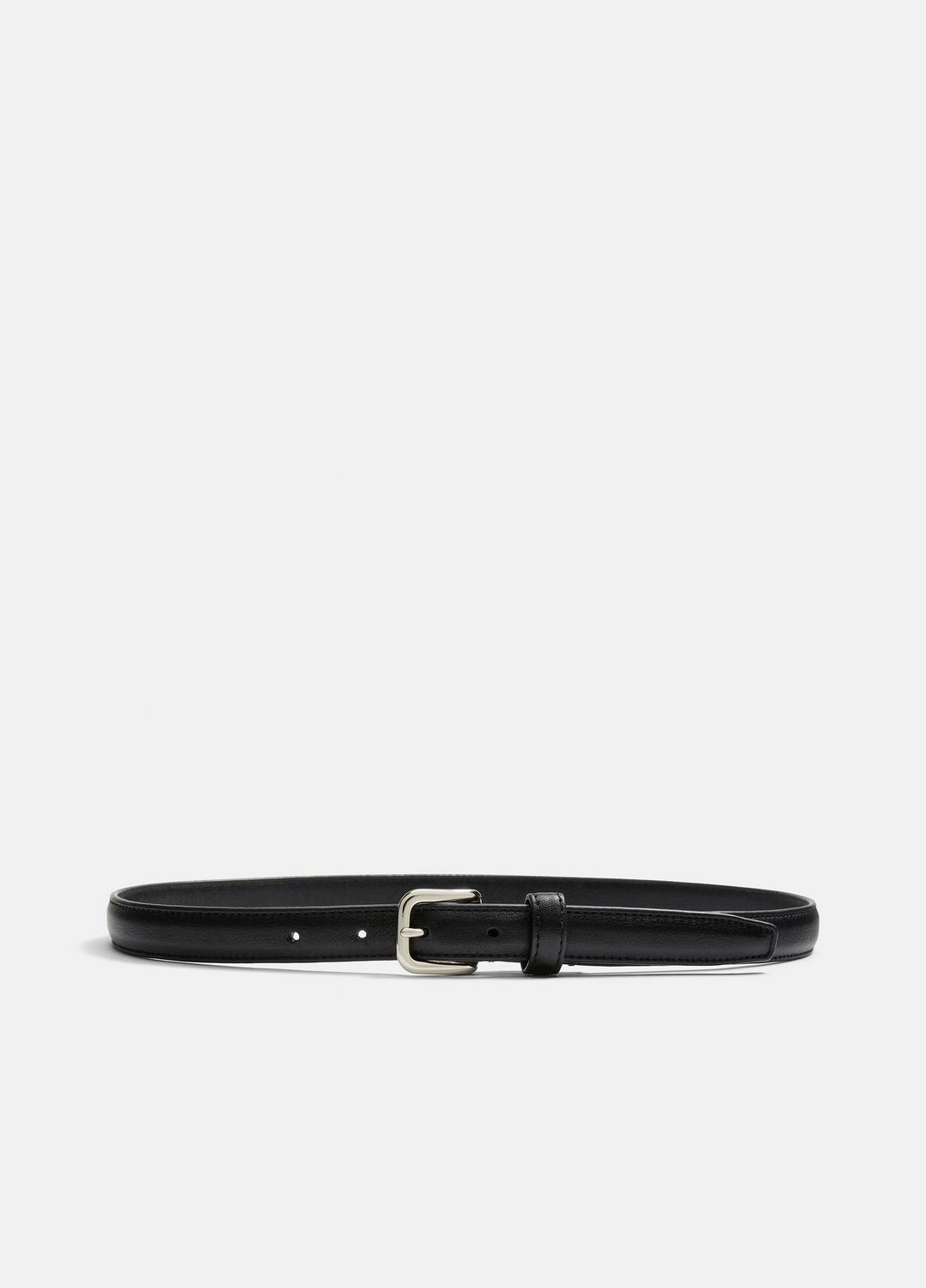 Women's Skinny Leather Belt in Accessories - BLACK | VINCE Women