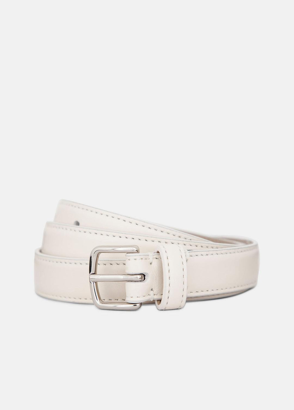 Women’s 20mm Stitched Leather Belt in Belts - MILK | VINCE Women