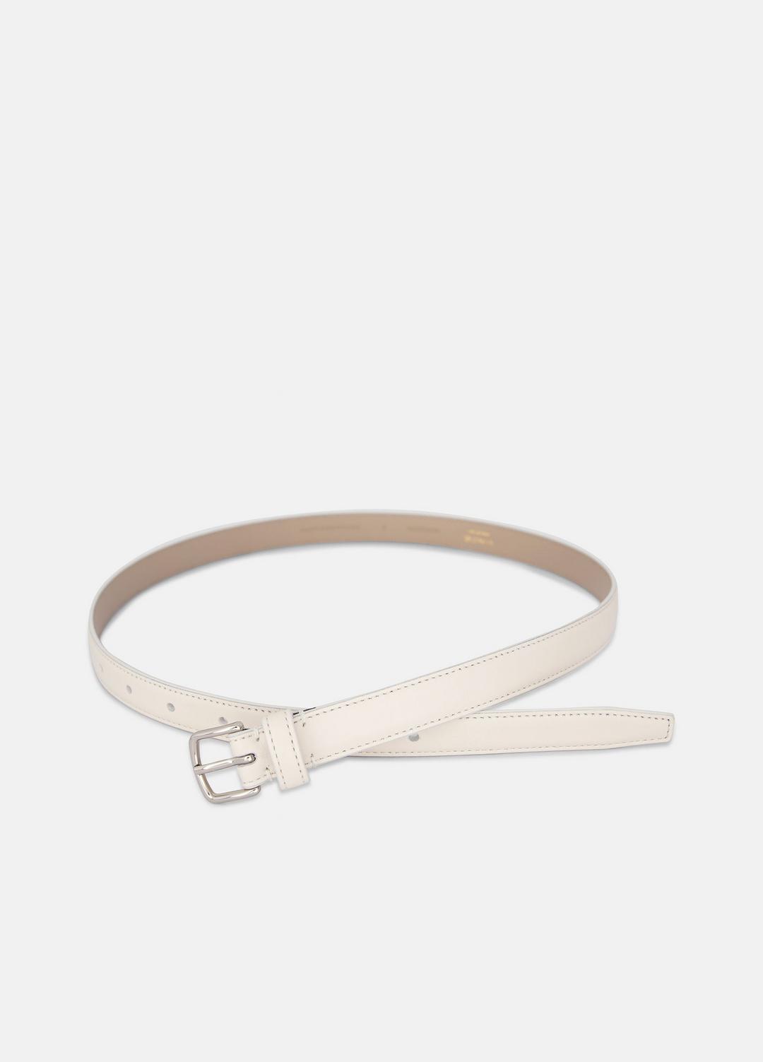 Women’s 20mm Stitched Leather Belt in Belts - MILK | VINCE Women