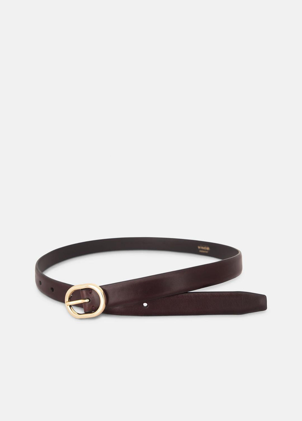 Women's 20mm Spazzolato Leather Belt in Belts - BORDEAUX | VINCE Women