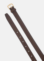 Women's 20mm Calf Hair Belt in Belts - CACAO BROWN | VINCE Women