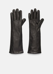 Cashmere-Lined Medium Leather Glove in Gloves - BLACK | VINCE Women
