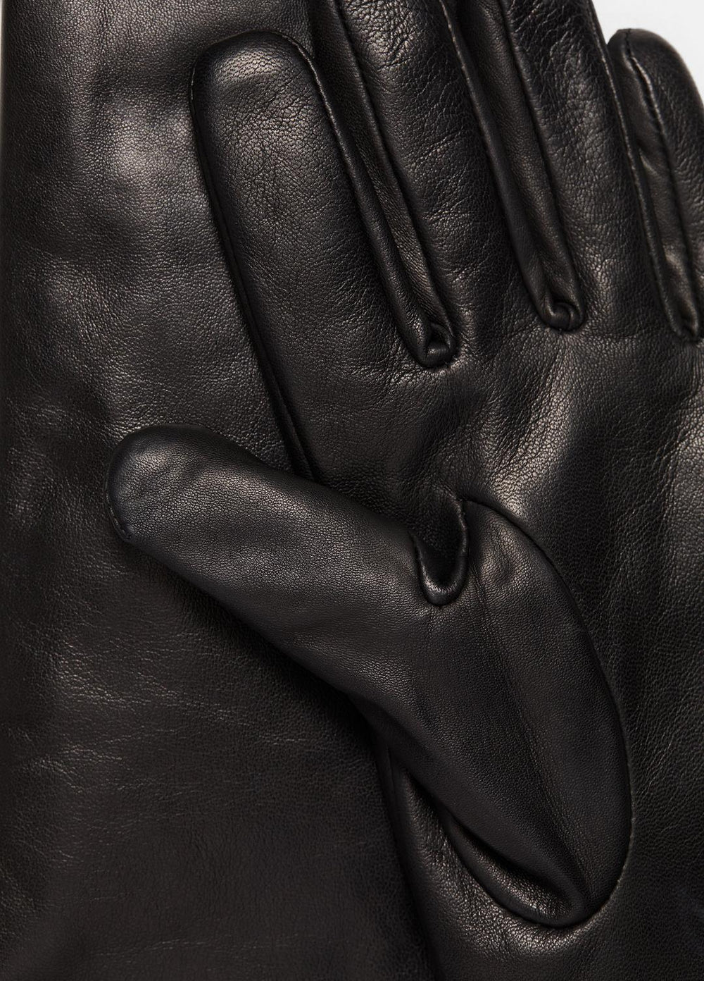 Cashmere-Lined Medium Leather Glove in Gloves - BLACK | VINCE Women