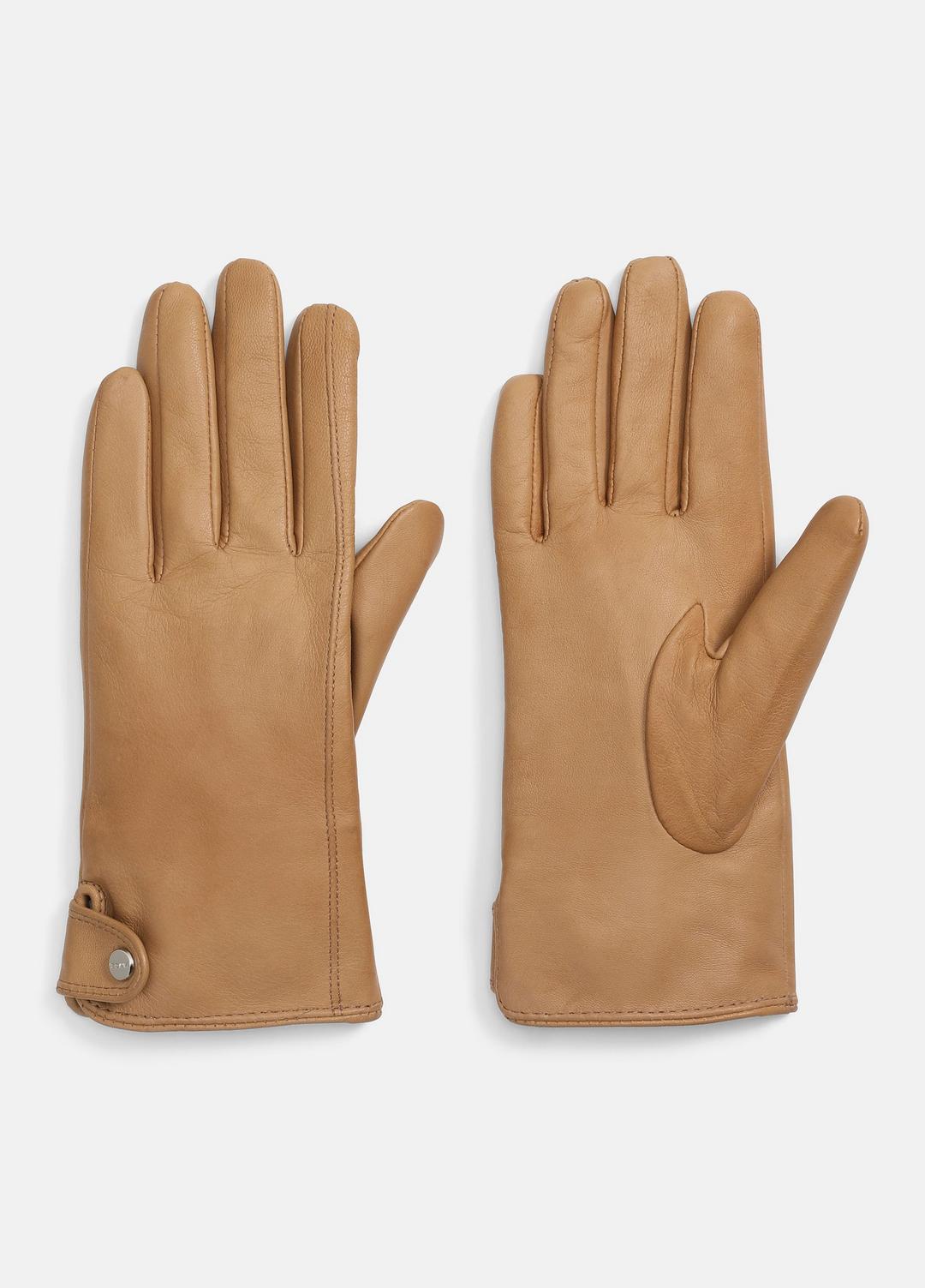 Cashmere-Lined Leather Snap Glove in Gloves - BRUNA | VINCE Women