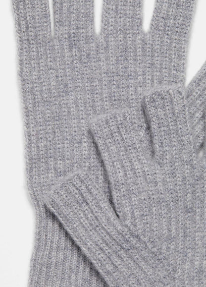 Plush Cashmere Rib-Knit Fingerless Glove in Gloves - GREY | VINCE Women