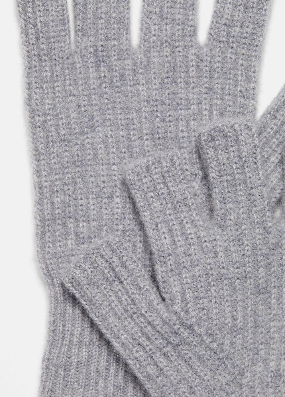 Plush Cashmere Rib-Knit Fingerless Glove in Gloves - GREY | VINCE Women