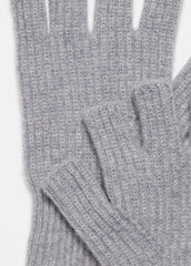 Plush Cashmere Rib-Knit Fingerless Glove in Gloves - GREY | VINCE Women