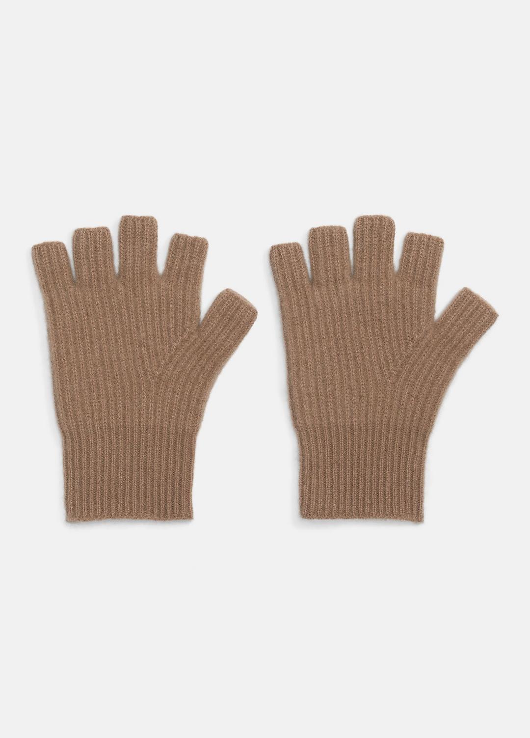 Plush Cashmere Rib-Knit Fingerless Glove in Gloves - BISCOTTI | VINCE Women