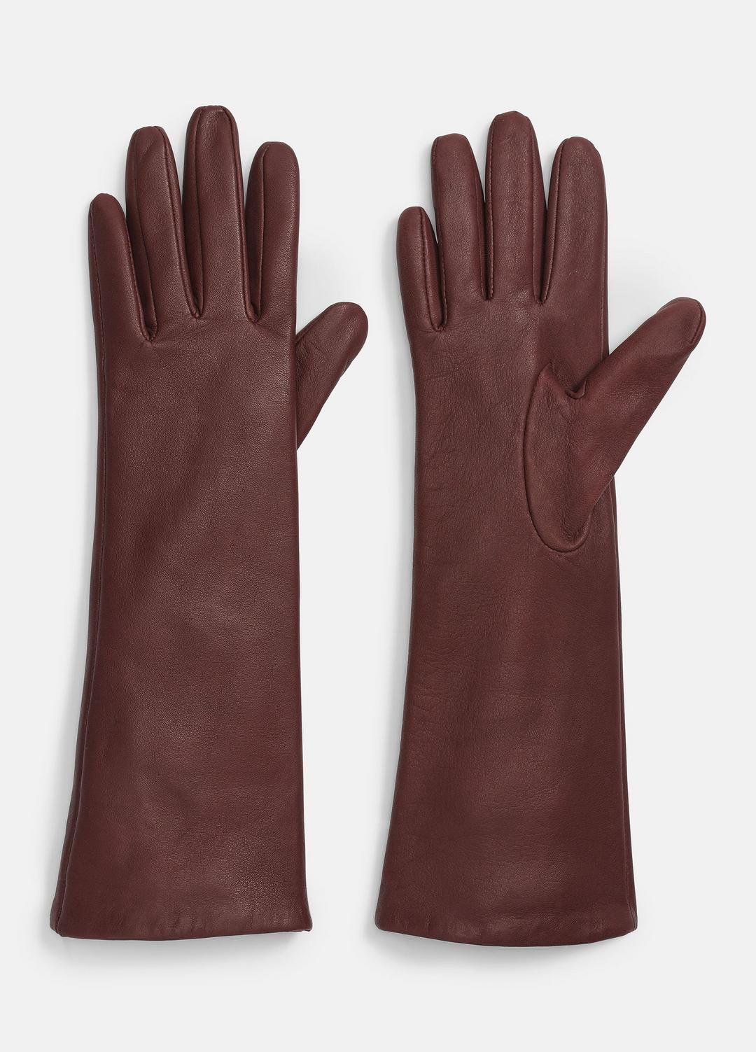 Cashmere-Lined Medium Leather Glove in Gloves - FIG | VINCE Women