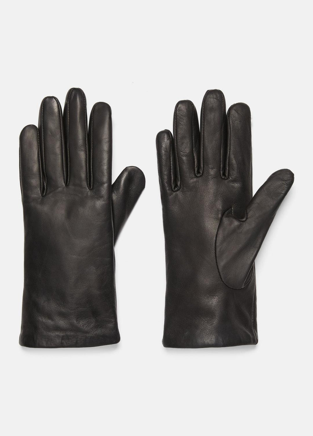 Cashmere-Lined Short Leather Glove in Gloves - BLACK | VINCE Women