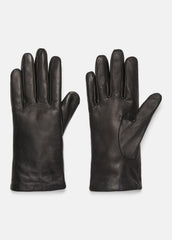 Cashmere-Lined Short Leather Glove in Gloves - BLACK | VINCE Women