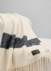 Brushed Alpaca-Blend Throw in Pillows & Blankets - WHITE/BLACK | VINCE Women