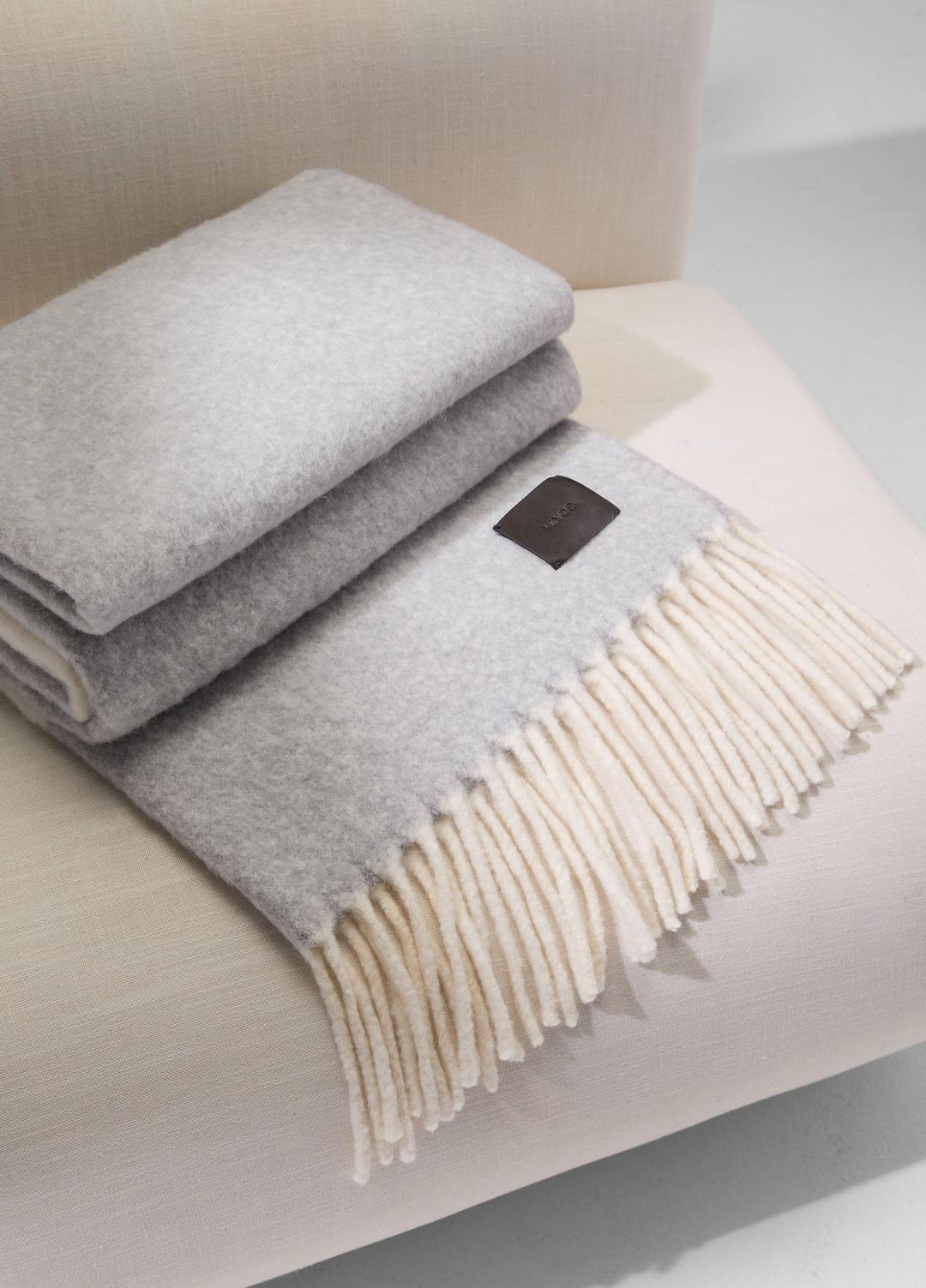 Brushed Alpaca-Blend Throw in Pillows & Blankets - MEDIUM HEATHER GREY | VINCE Women