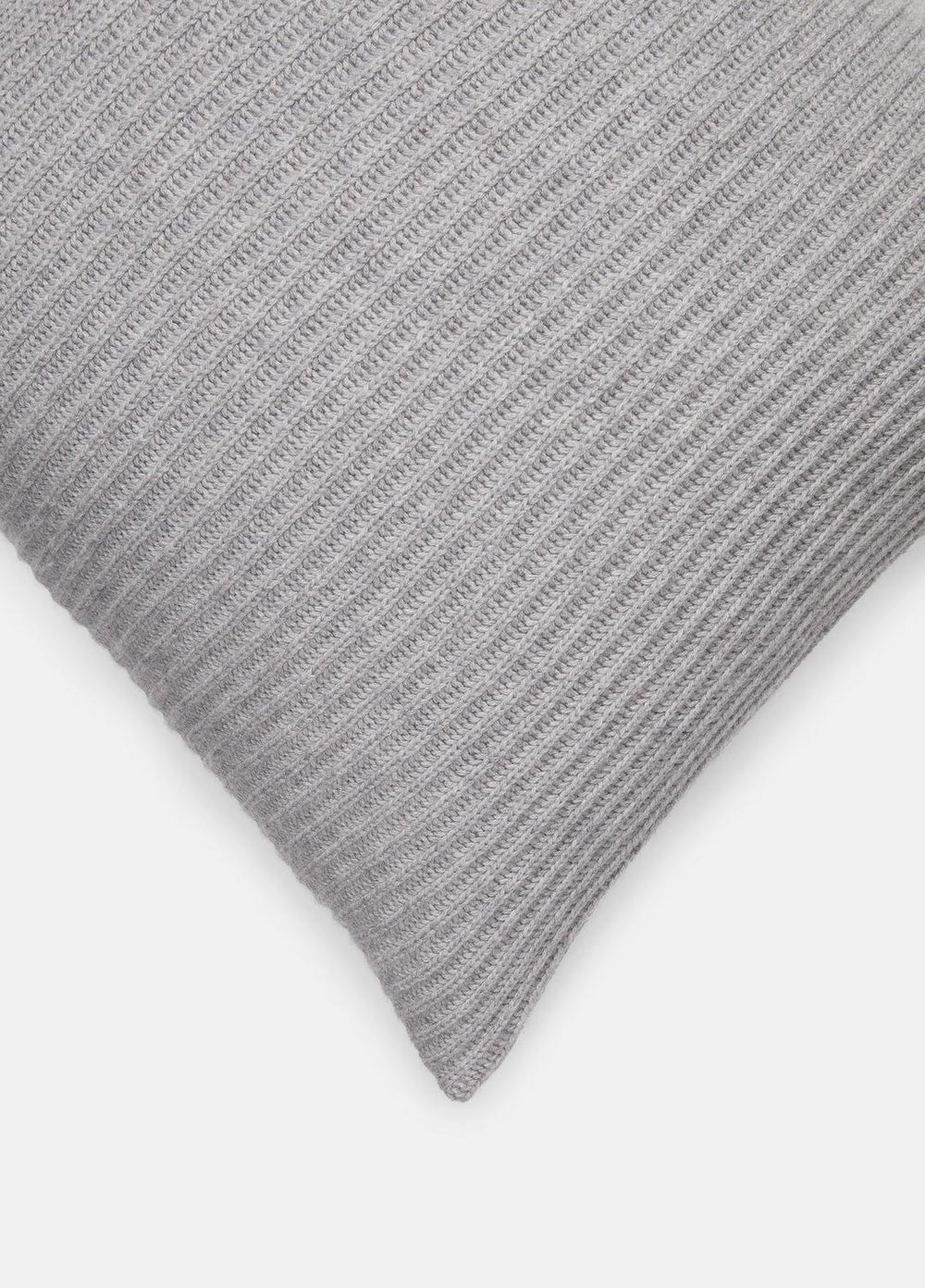 Wool and Cashmere Cardigan-Stitch Pillow in Pillows & Blankets - HEATHER GREY | VINCE Women
